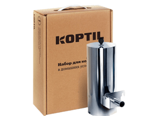 Дымогенератор Koptil 2 "Семейный" рядом с коробкой